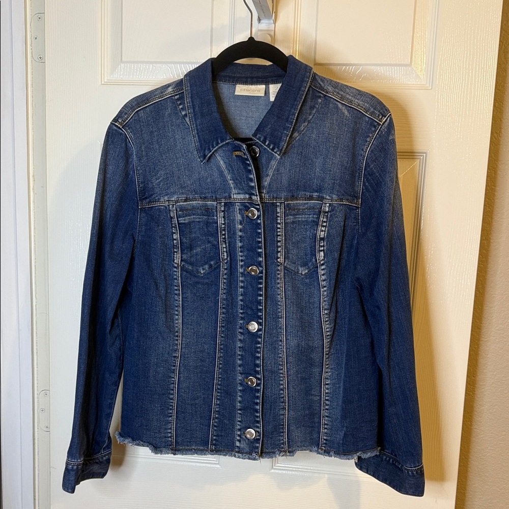 Chico's Dark Blue Jean Jacket